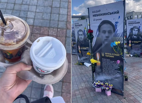 "А він чекав на мене з квітами": мережу довело до сліз відео, де українка принесла каву загиблому на війні коханому