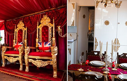 В Британии можно пожить в королевском фургоне с тронным залом и "золотыми" унитазами. ФОТО. ВИДЕО