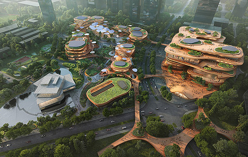 В Китае начали строить трехмерный студенческий город-сад. ФОТО