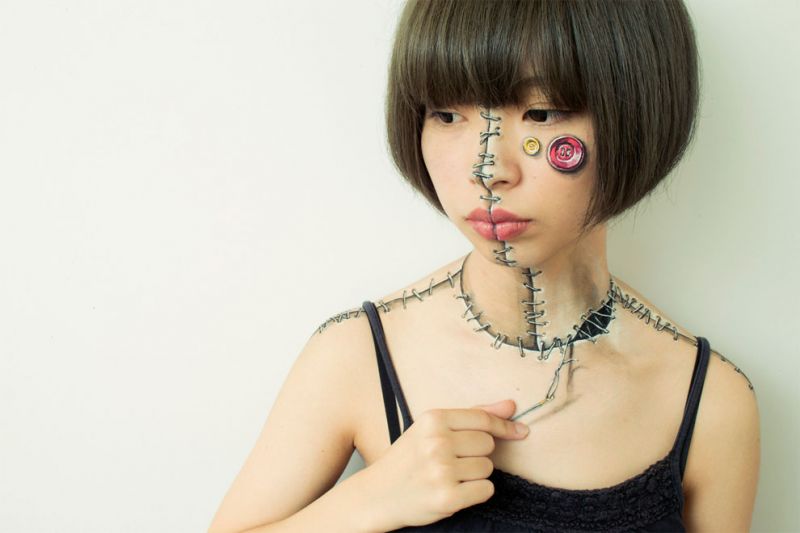 Японская художница создает гениальные рисунки на теле (ФОТО)